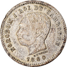 Coin, Cambodia, 50 Centimes, 1860, EF(40-45), Silver, KM:M5