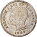 Coin, Cambodia, 50 Centimes, 1860, EF(40-45), Silver, KM:M5