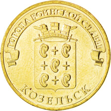 Coin, Russia, 10 Roubles, 2013, MS(63), Brass plated steel, KM:1462