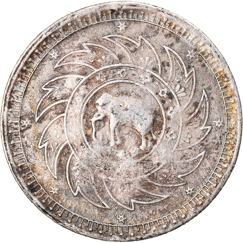 Coin, Thailand, Rama V, Baht, 1869, VF(30-35), Silver, KM:31