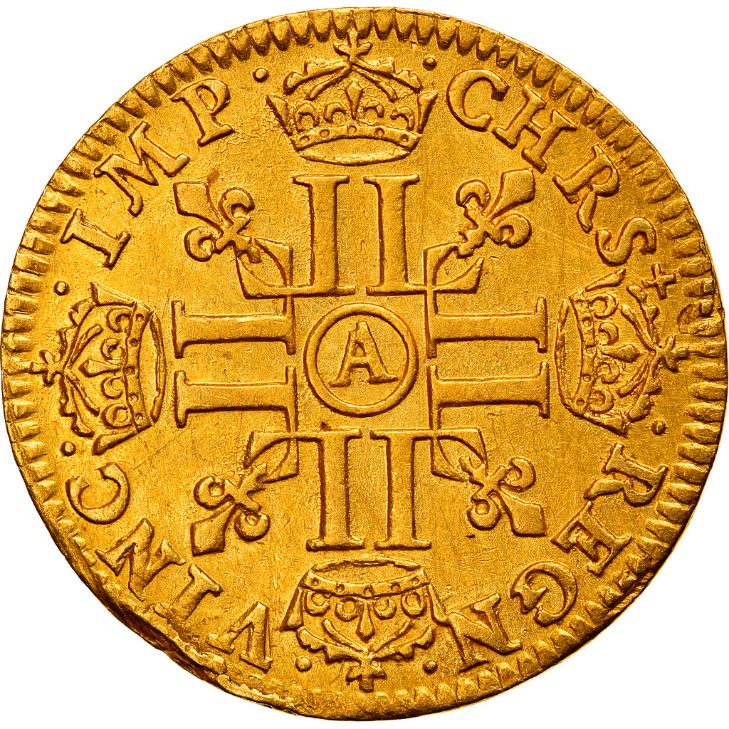 Coin, France, Louis XIII, 1/2 Louis d'or, 1642, Paris, EF(40-45), Gold