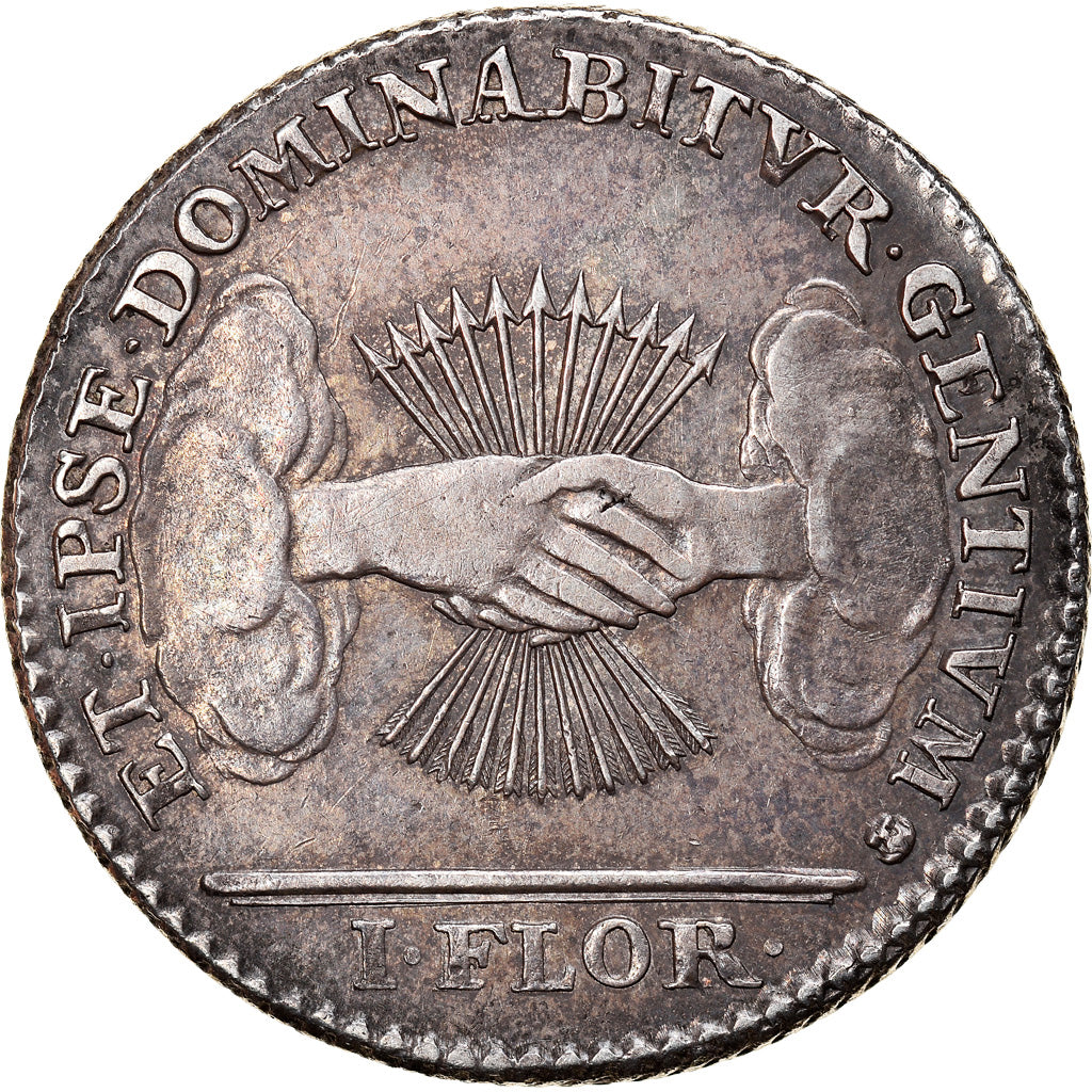 Munten, NEDERLANDS OOSTENRIJK, Florin, Gulden, 1790, Brussels, PR, Zilver, KM:48