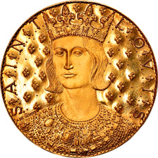 France, Medal, 7ème Centenaire de la Mort de Saint-Louis, History, 1970, De