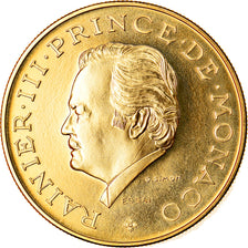 Coin, Monaco, Rainier III, 10 Francs, 1974, Paris, ESSAI, MS(65-70), Gold