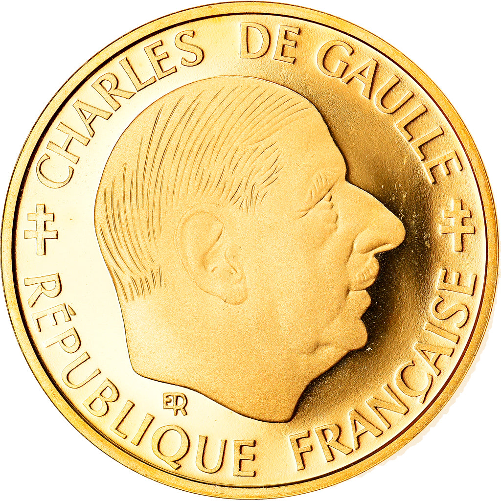 Münze, Frankreich, Charles de Gaulle, Franc, 1988, Paris, Proof, UNZ+, Gold