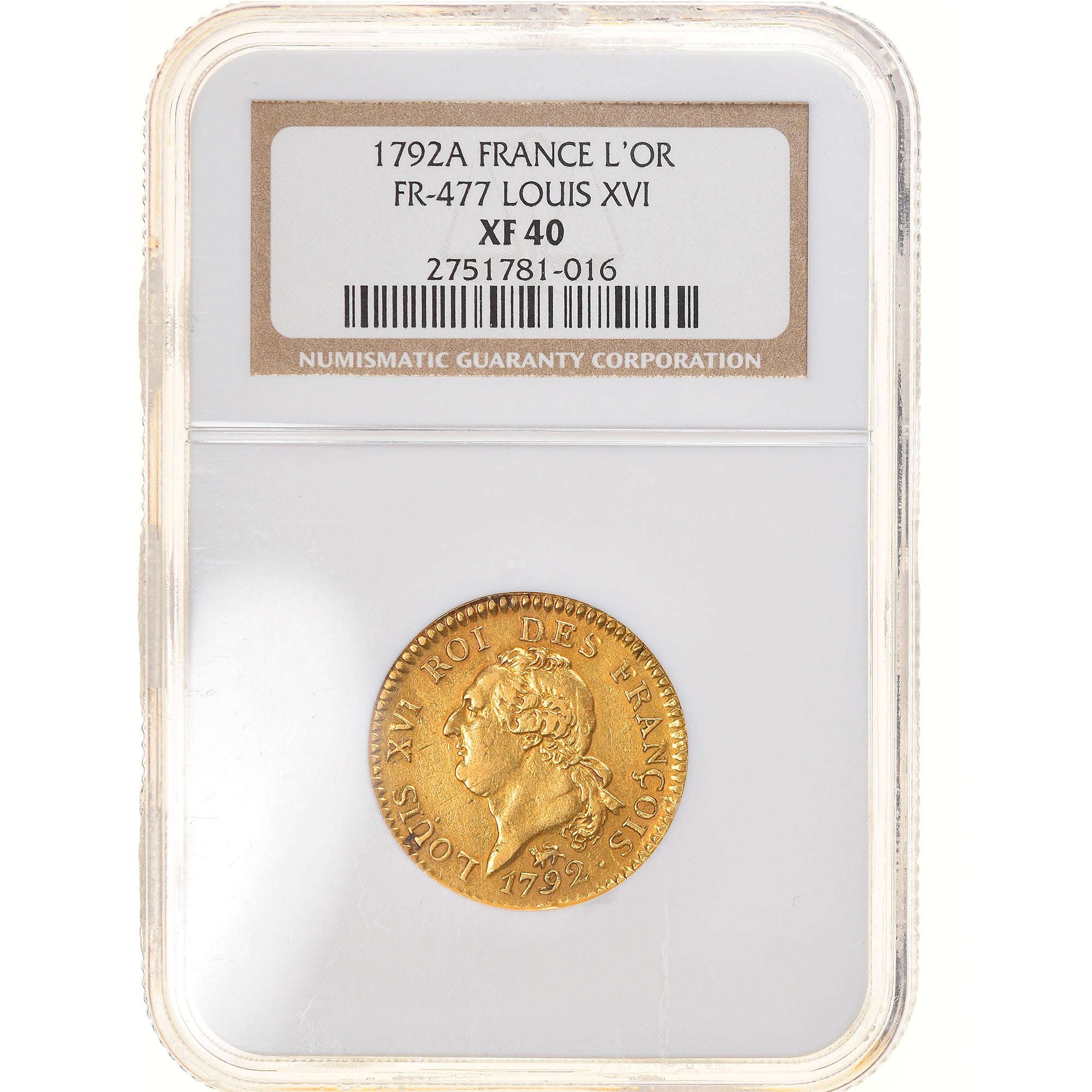 Monnaie, France, Louis XVI, Louis de 24 livres Constitution, 24 Livres, 1792