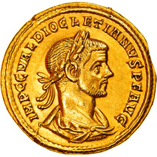 Moeda, Diocletian, Aureus, 284-305, Rome or Cyizicus, Muito, MS(60-62), Dourado