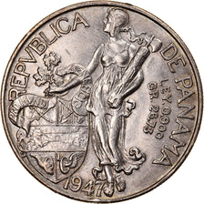 Coin, Panama, Balboa, 1947, EF(40-45), Silver, KM:13