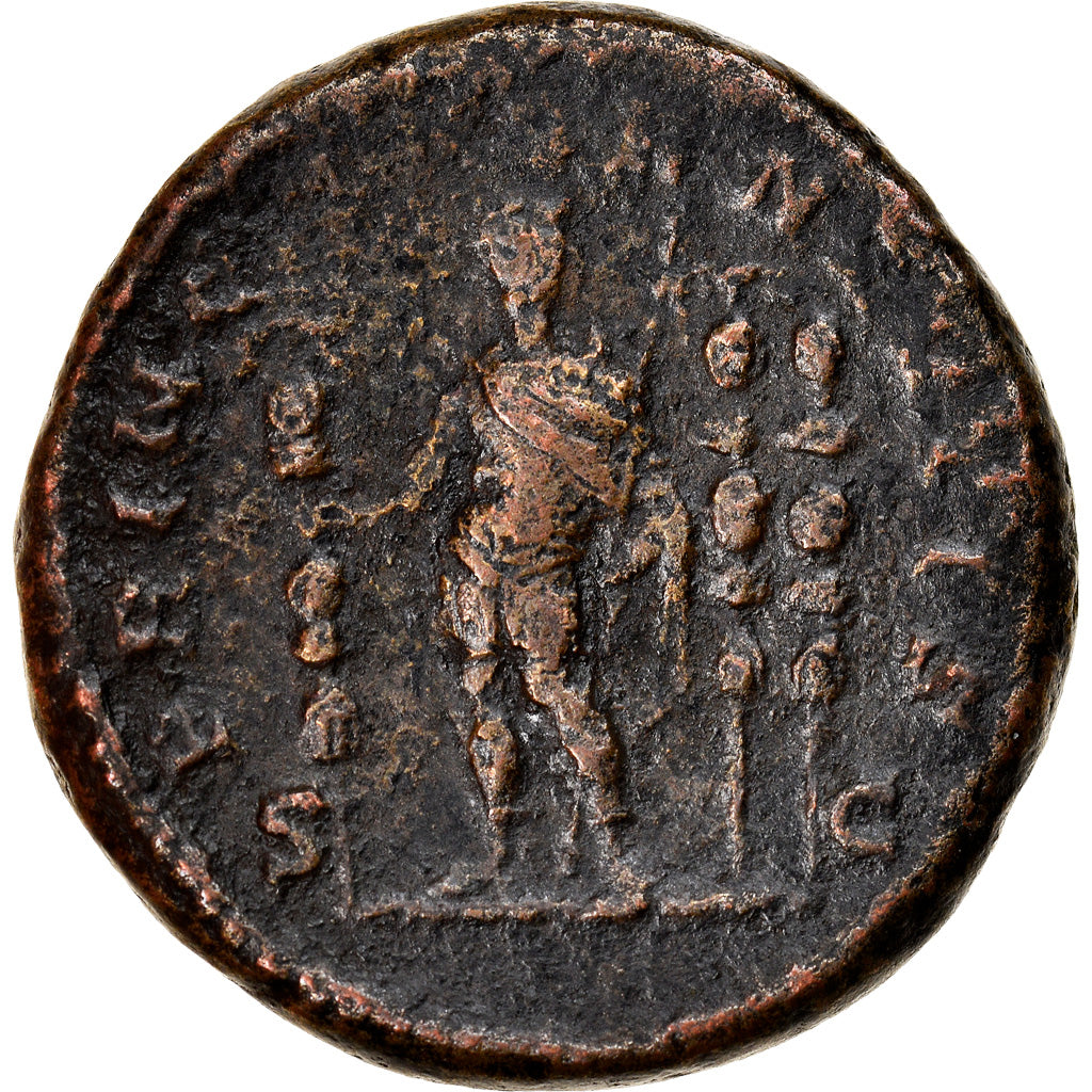 Coin, Diadumenian, As, Rome, VF(30-35), Copper, RIC:212