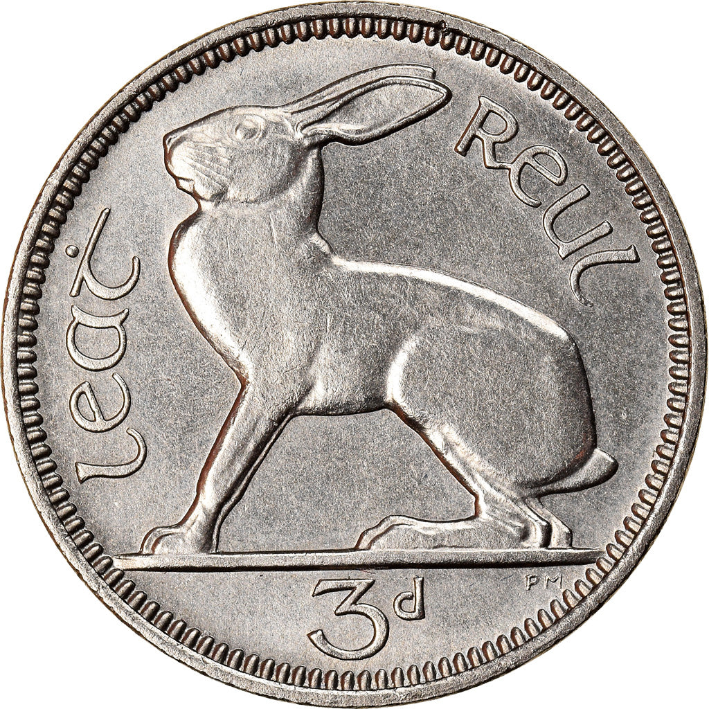 Coin, IRELAND REPUBLIC, 3 Pence, 1928, MS(64), Nickel, KM:4