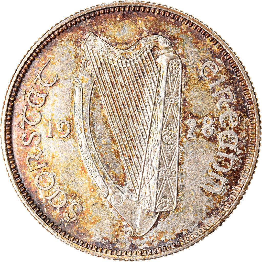 Coin, IRELAND REPUBLIC, Florin, 1928, MS(64), Silver, KM:7