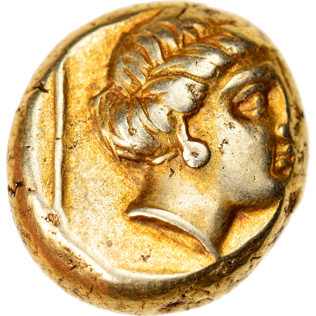 Coin, Lesbos, Mytilene, Hekte, 377-326 BC, AU(55-58), Electrum, HGC:6-1025