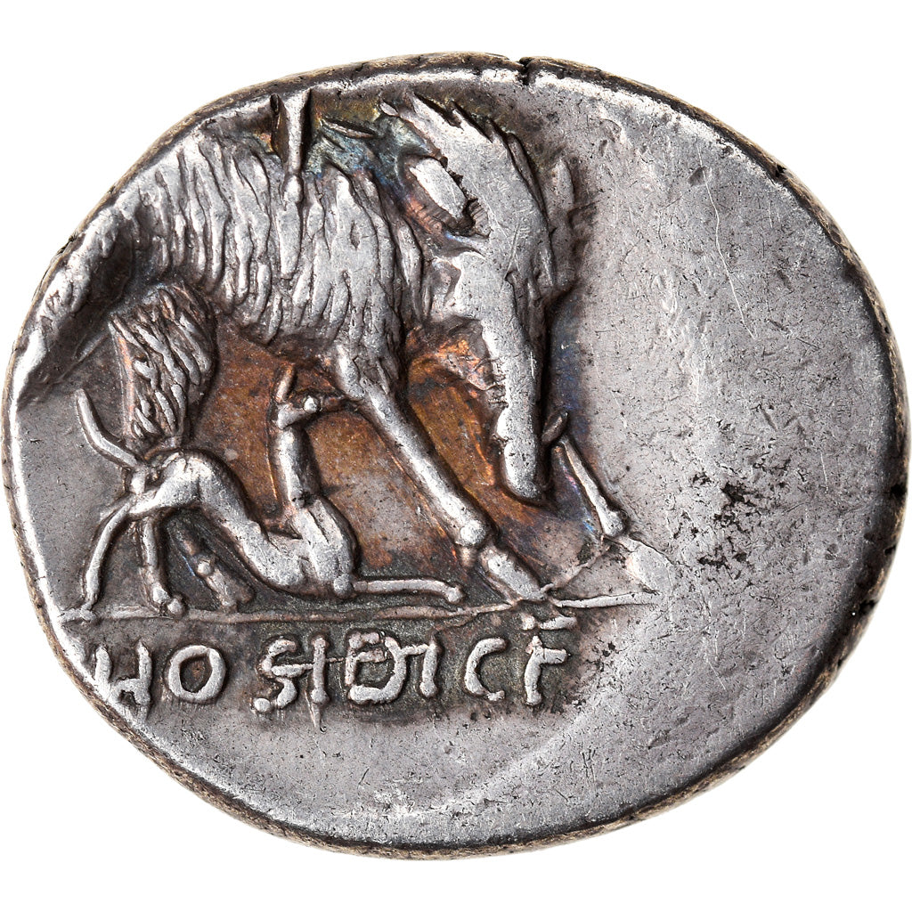 Coin, Hosidia, Denarius, Rome, AU(55-58), Silver, Crawford:407/2
