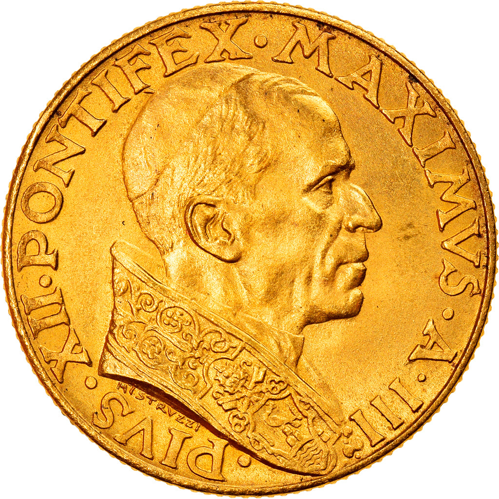 Coin, VATICAN CITY, Pius XII, 100 Lire, 1941, Rome, MS(63), Gold, KM:30.2