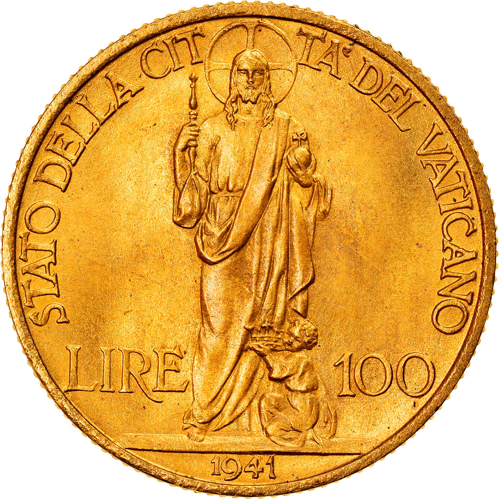 Coin, VATICAN CITY, Pius XII, 100 Lire, 1941, Rome, MS(63), Gold, KM:30.2