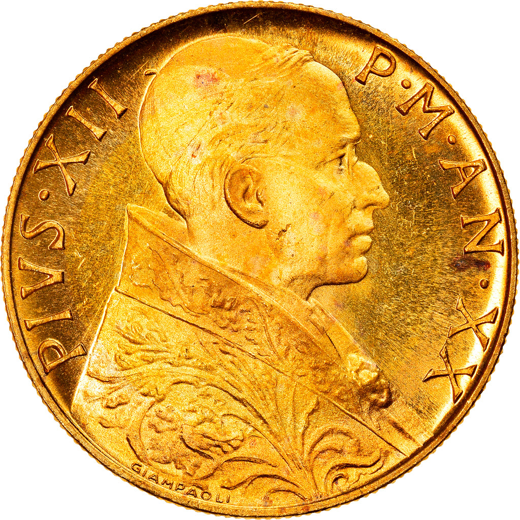 Monnaie, Cité du Vatican, Pius XII, 100 Lire, 1958, Roma, SPL, Or, KM:A53