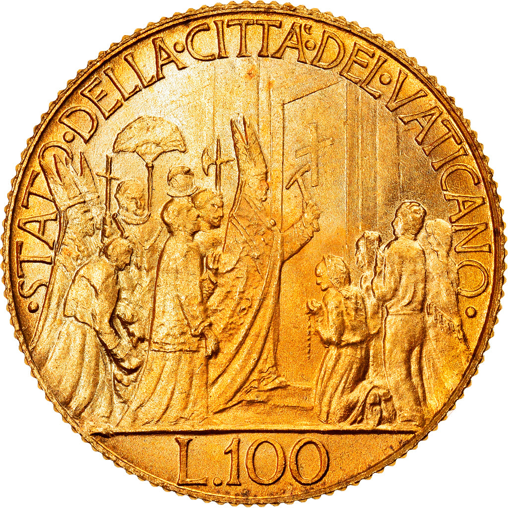 Moneta, CITTÀ DEL VATICANO, Pius XII, 100 Lire, 1950, FDC, Oro, KM:48