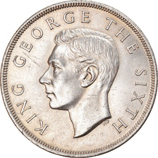 Moneda, Nueva Zelanda, George VI, Crown, 1949, EBC+, Plata, KM:22