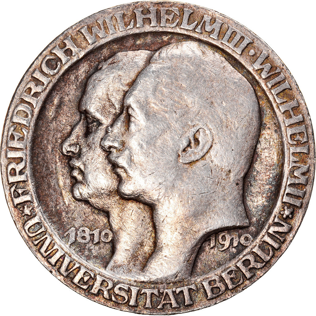 Coin, German States, PRUSSIA, Wilhelm II, 3 Mark, 1910, Berlin, EF(40-45)
