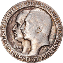 Coin, German States, PRUSSIA, Wilhelm II, 3 Mark, 1910, Berlin, EF(40-45)