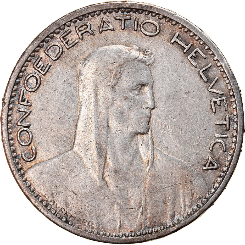 Coin, Switzerland, 5 Francs, 1923, Bern, EF(40-45), Silver, KM:37