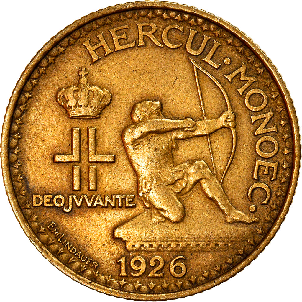 Münze, Monaco, Louis II, Franc, 1926, Poissy, SS, Aluminum-Bronze, KM:114