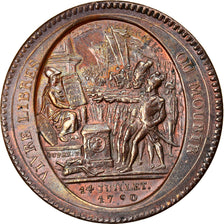 Monnaie, France, 5 Sols, 1792, Birmingham, TTB+, Bronze, KM:Tn31