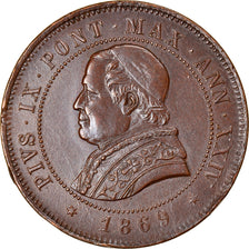 Moeda, ESTADOS ITALIANOS, PAPAL STATES, Pius IX, 4 Soldi, 20 Centesimi, 1869