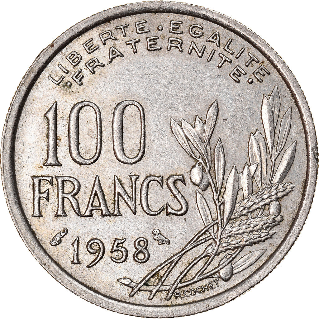 Moneda, Francia, Cochet, 100 Francs, 1958, Chouette, EBC, Cobre - níquel