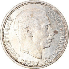 Coin, Denmark, Christian X, 2 Kroner, 1930, Copenhagen, MS(63), Silver, KM:829