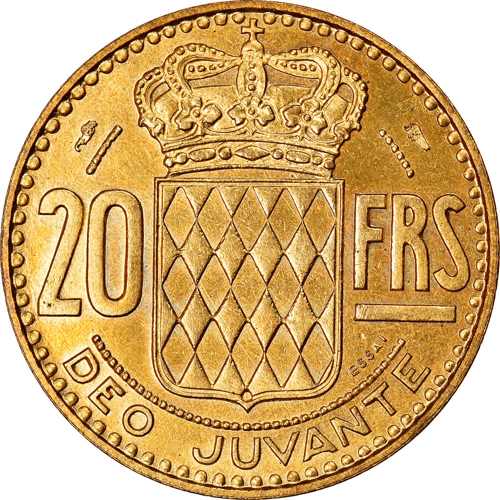 Coin, Monaco, Rainier III, 20 Francs, 1950, Paris, ESSAI, MS(64)