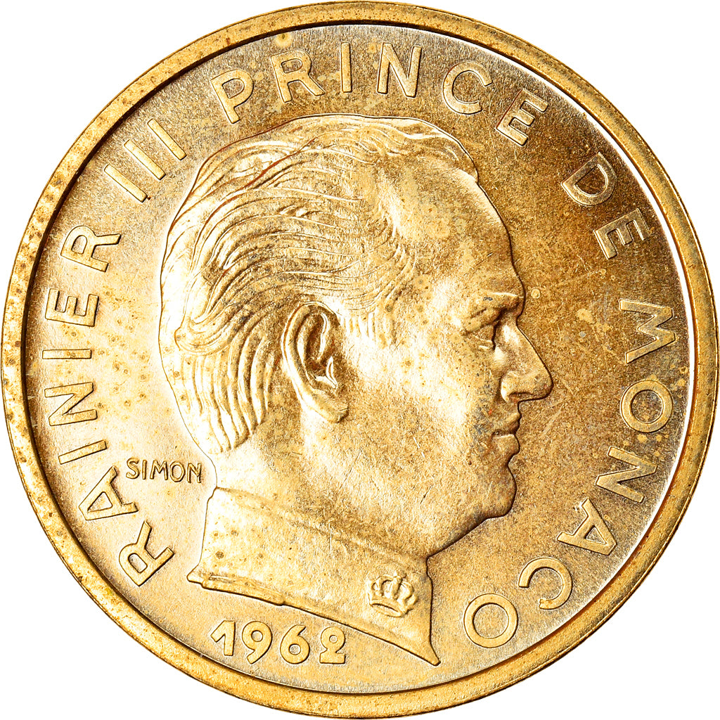 Moeda, Mónaco, Rainier III, 10 Centimes, 1962, Paris, ENSAIO, MS(65-70)
