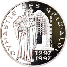 Monaco, Medal, Dynastie des Grimaldi, 1997, MS(65-70), Srebro