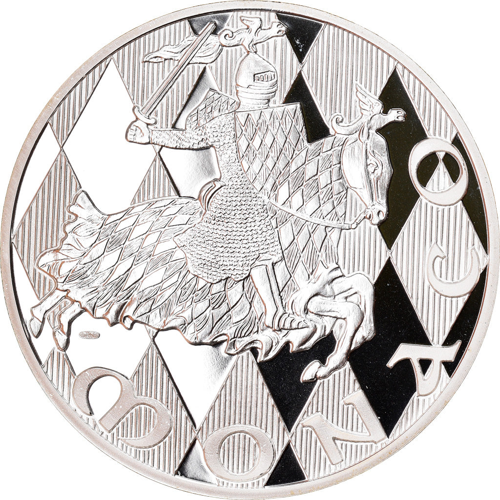 Monaco, Medal, Dynastie des Grimaldi, 1997, MS(65-70), Srebro