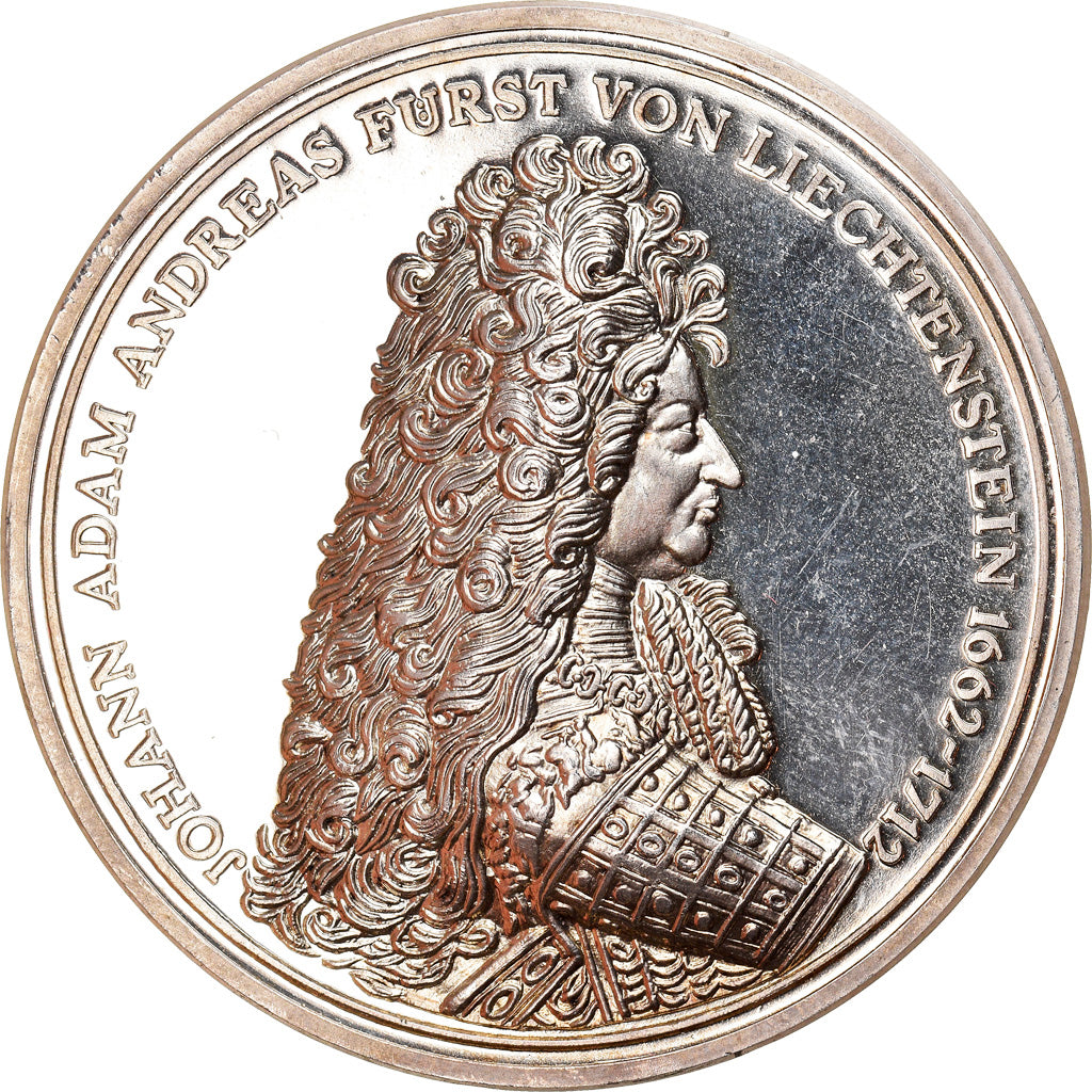 Liechtenstein, Medal, Johann Adam Andreas, 1975, MS(63), Silver