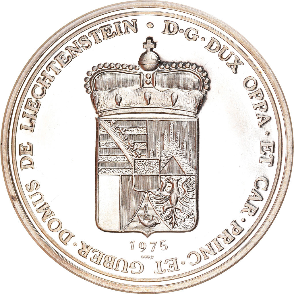 Liechtenstein, Medal, Johann Adam Andreas, 1975, MS(63), Silver