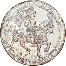 Moneda, Estados alemanes, Maximilian, Schauguldiner, 1509, Hall, Restrike, MBC+