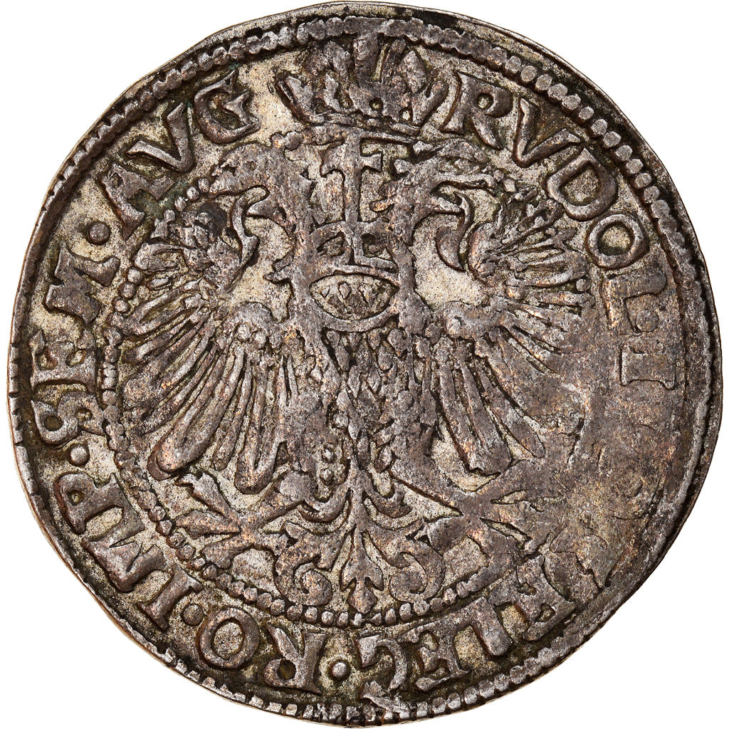 Monnaie, Pays-Bas, Rudolf II, 6 Stuivers, Arendschelling, Zwolle, TTB+, Argent