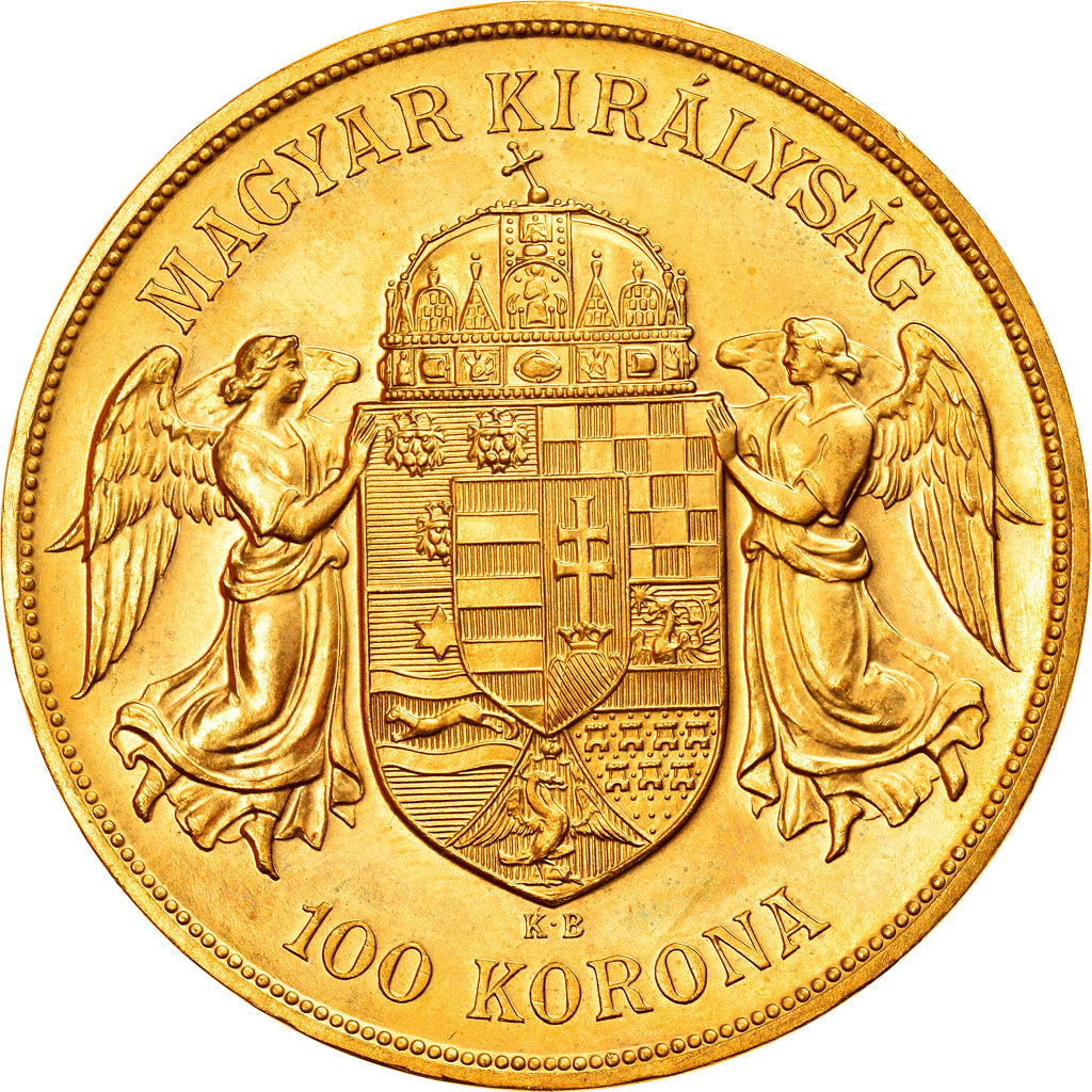 Coin, Hungary, Franz Joseph I, 100 Korona, 1908, Restrike, MS(63), Gold, KM:491