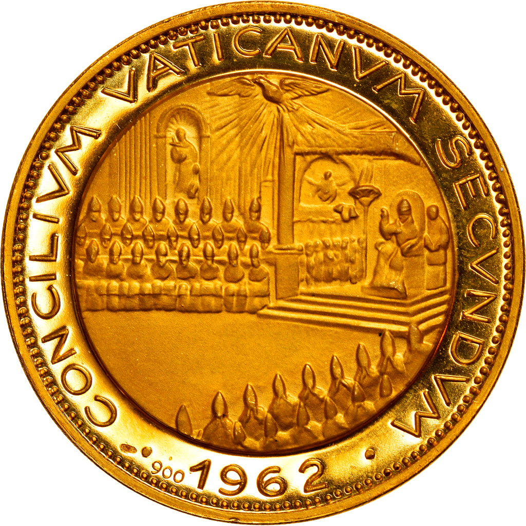 Vaticano, medaglia, Giovanni XXIII, Second Ecumenical Council, 1962, SPL+, Oro