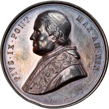 Watykan, Medal, Arc Vespasian, PIVS IX, 1854, Bianchi, MS(63), Srebro