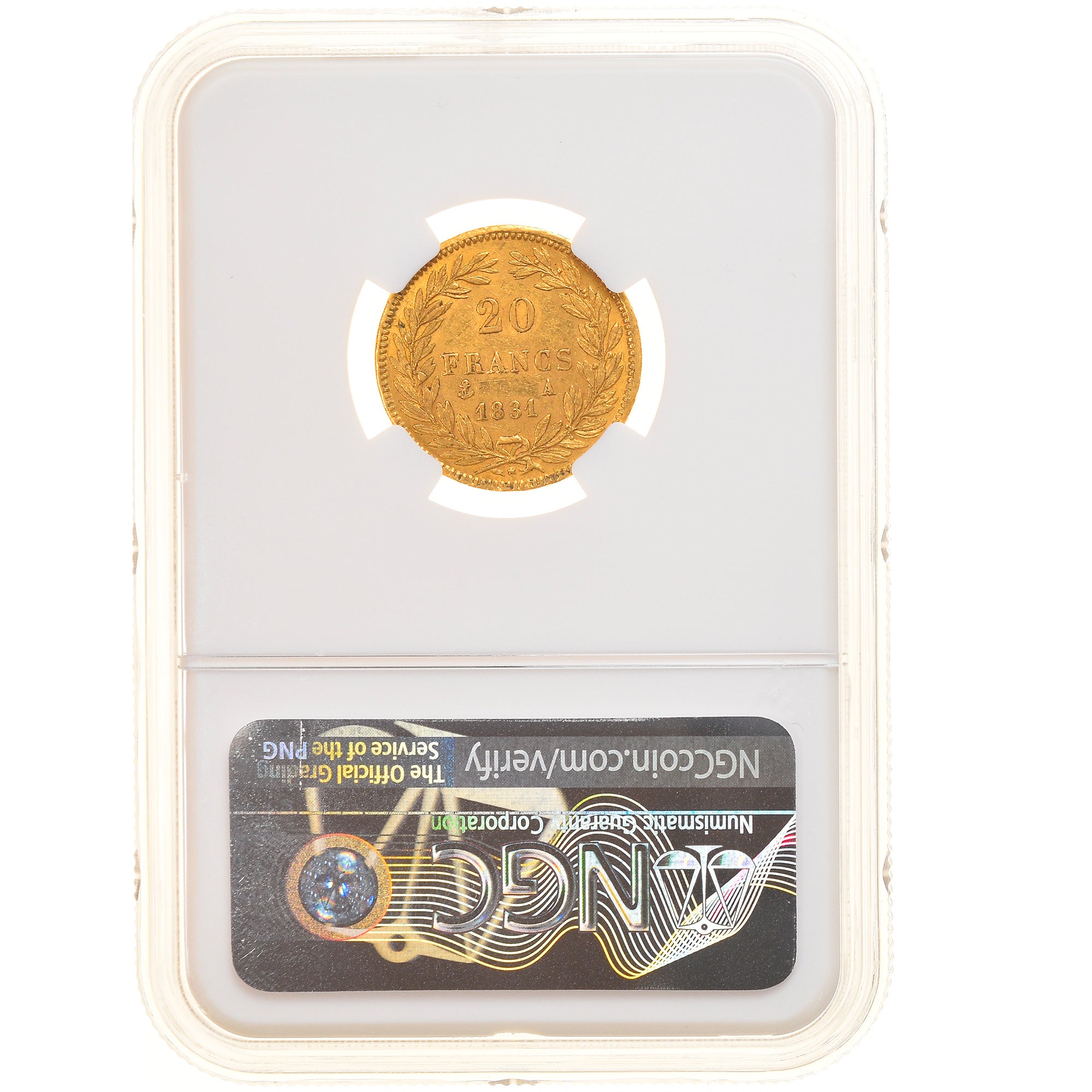 Moneta, Francja, Louis-Philippe, 20 Francs, 1831, Paris, NGC, MS61, MS(60-62)