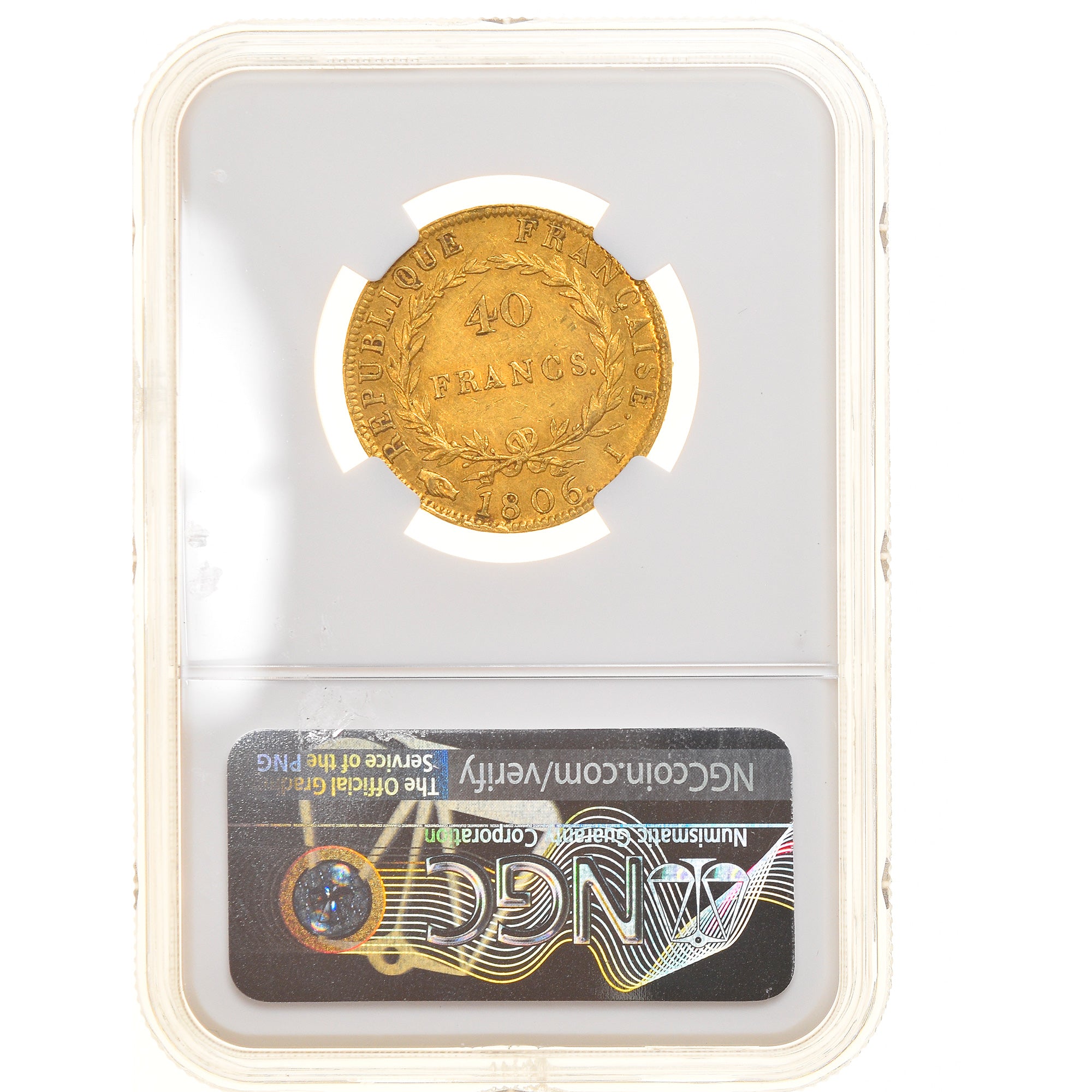 Coin, France, Napoléon I, 40 Francs, 1806, Limoges, NGC, AU55, AU(55-58), Gold