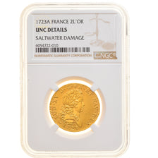 Münze, Frankreich, Louis XV, Double louis d'or Mirliton, 2 Louis D'or, 1723