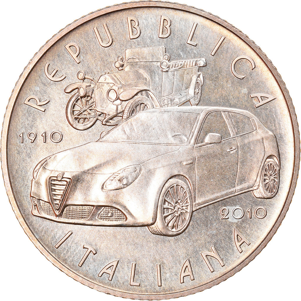 Italy, 5 Euro, 2010, Rome, MS(65-70), Silver, KM:329