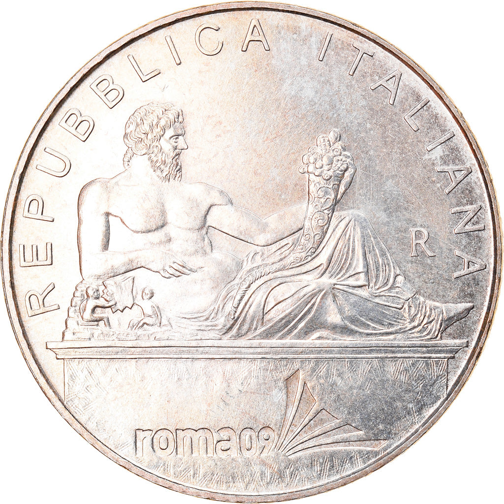 Italia, 5 Euro, 2009, Rome, FDC, Argento, KM:327