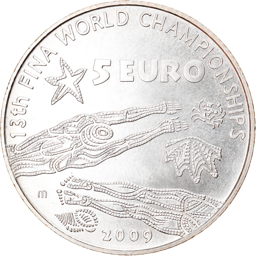 Italia, 5 Euro, 2009, Rome, FDC, Argento, KM:327