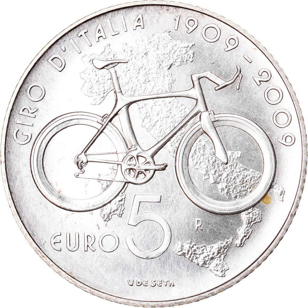 Italy, 5 Euro, 2009, Rome, MS(65-70), Silver, KM:313