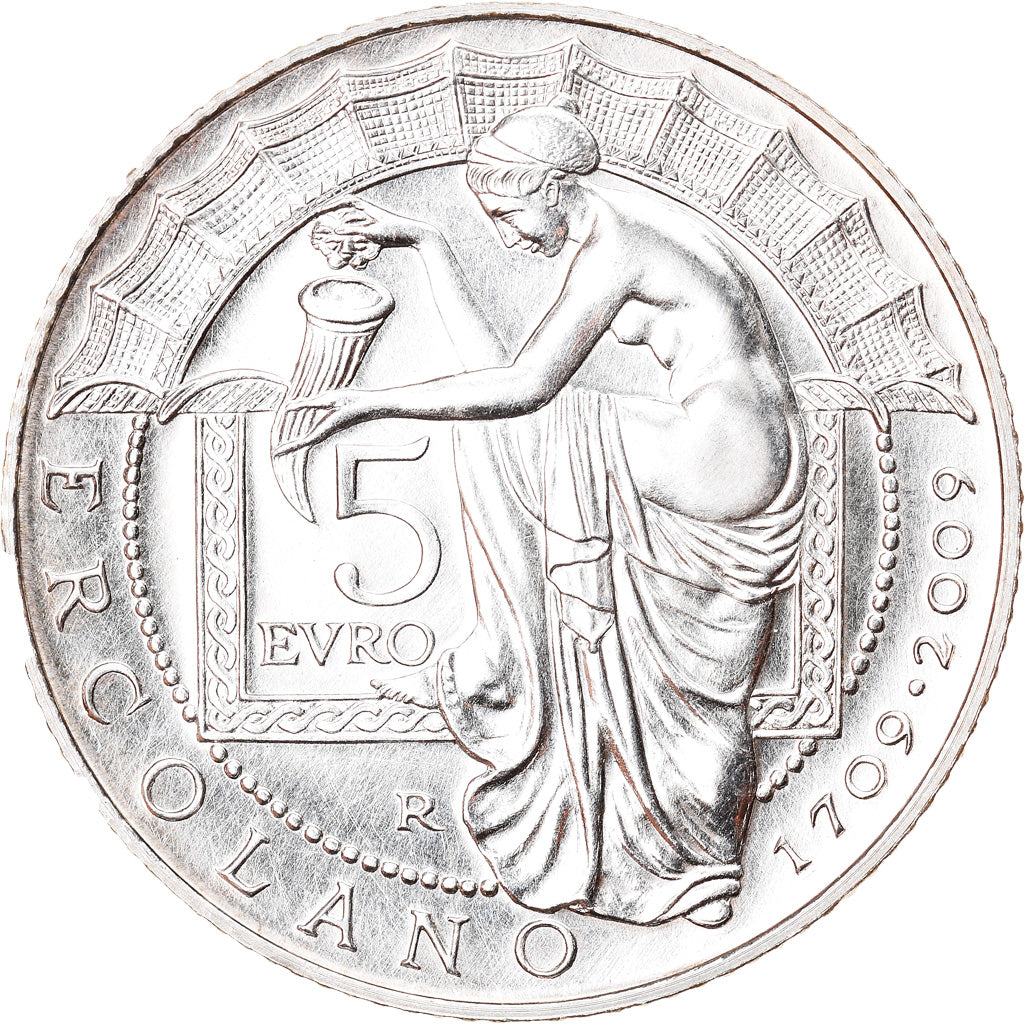 Italy, 5 Euro, 2009, Rome, MS(65-70), Silver, KM:315