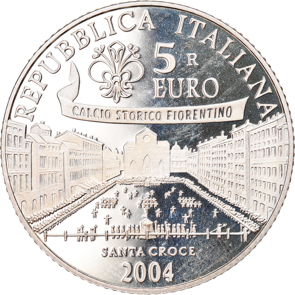 Italië, 5 Euro, 2004, Rome, Proof, FDC, Zilver, KM:238